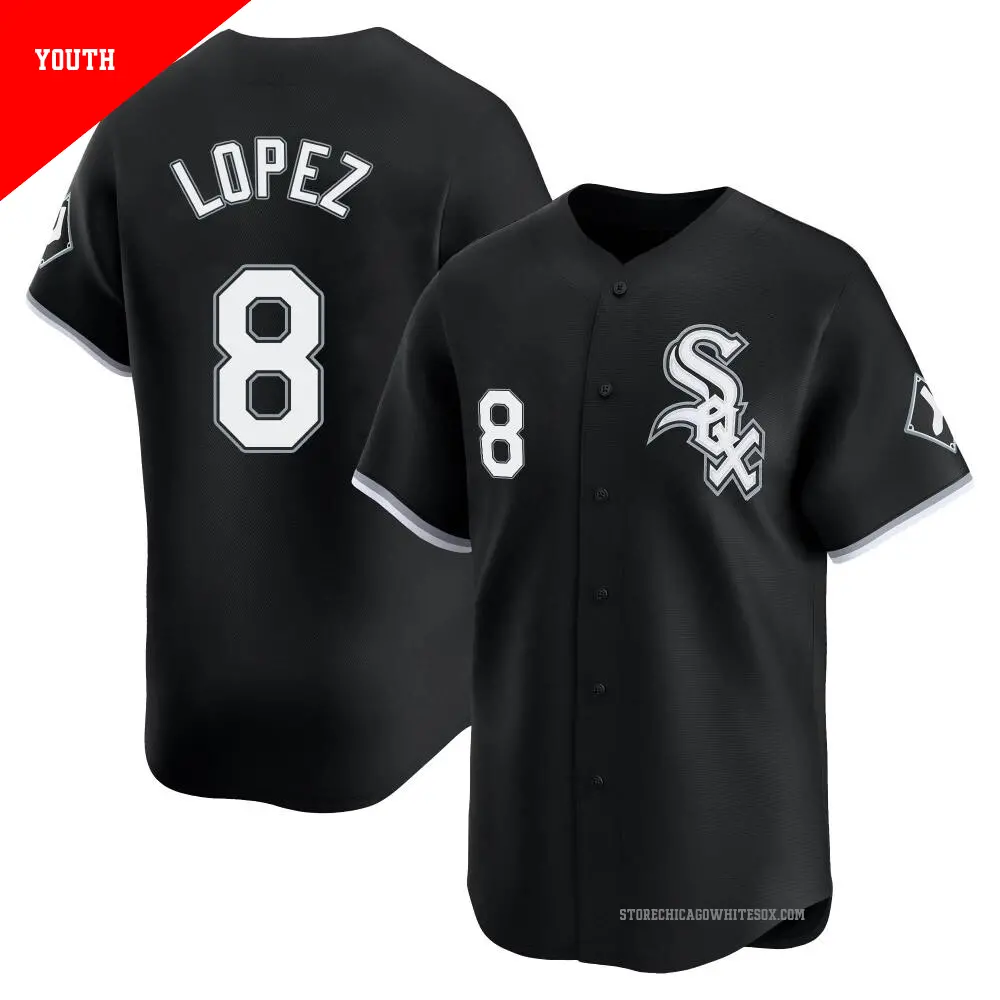 Men s 8 Nicky Lopez Chicago White Sox Black Limited Alternate Jersey